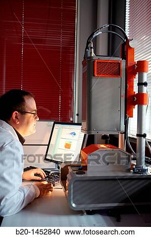 Stock Image - Analysis of hyperspectral imaging data in the infrared range, Tecnalia Research & Innovation Center, Zamudio, Bizkaia, Euskadi, Spain. Fotosearch