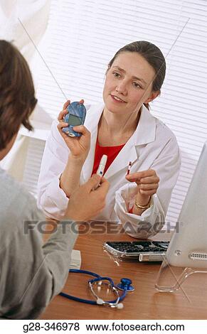 Analysys of glycemia in blood, diabetes View Large Photo Image Stock Photo - Analysys of glycemia in blood, diabetes. Fotosearch