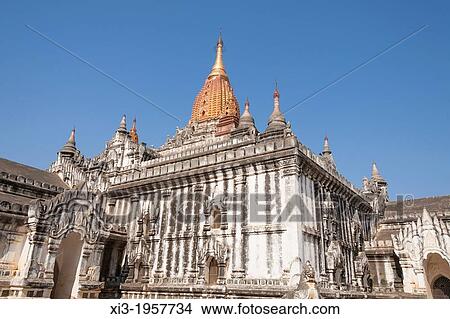 Ananda Temple, Old Bagan, Bagan, Myanmar, (Burma). View Large Photo Image Picture - Ananda Temple, Old Bagan, Bagan, Myanmar, (Burma).. Fotosearch