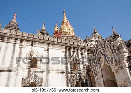 Ananda Temple, Old Bagan, Bagan, Myanmar, (Burma). View Large Photo Image Stock Photograph - Ananda Temple, Old Bagan, Bagan, Myanmar, (Burma).. Fotosearch