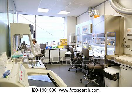 Stock Image - Anatomic Pathology, Onkologikoa Hospital, Oncology Institute, Case Center for prevention, diagnosis and treatment of cancer, Donostia, San Sebastian, Gipuzkoa, Basque Country, Spain. Fotosearch