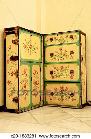Ancien decorated travel trunk, Dona Maria hotel, Seville, Andalusia, Spain View Large Photo Image Stock Image - Ancien decorated travel trunk, Dona Maria hotel, Seville, Andalusia, Spain. Fotosearch