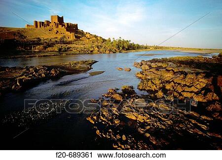 Stock Image - Ancient adobe fortress of Tiffoultoute. Ouarzazate, Morocco. Fotosearch