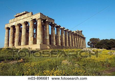 Ancient Greek Temple Selinunte archaeological site Sicily Italy View Large Photo Image Stock Image - Ancient Greek Temple Selinunte archaeological site Sicily Italy. Fotosearch