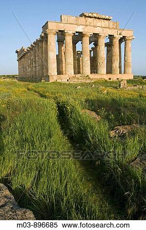Ancient Greek Temple Selinunte archaeological site Sicily Italy View Large Photo Image Stock Photography - Ancient Greek Temple Selinunte archaeological site Sicily Italy. Fotosearch