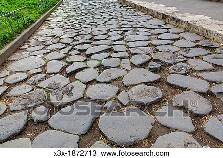 Stock Image - Ancient roman road Via sacra Rome Italy. Fotosearch