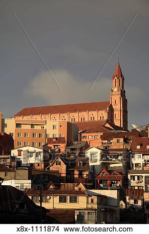 Picture - Andohalo church in Faravohitra district, Antananarivo, Madagascar. Fotosearch