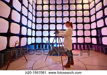 Anechoic chamber. EMC & Telecom Lab. Certification of Low Voltage Electrical & Electronic Products. Technological Services to Industry. Tecnalia Research & innovation, Bizkaia, Basque Country, Spain. View Large Photo Image Stock Image - Anechoic chamber. EMC & Telecom Lab. Certification of Low Voltage Electrical & Electronic Products. Technological Services to Industry. Tecnalia Research & innovation, Bizkaia, Basque Country, Spain.. Fotosearch