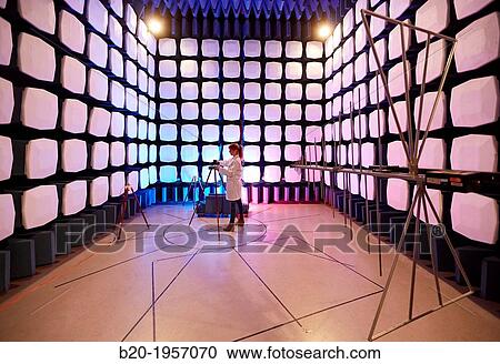 Anechoic chamber. EMC & Telecom Lab. Certification of Low Voltage Electrical & Electronic Products. Technological Services to Industry. Tecnalia Research & innovation, Bizkaia, Basque Country, Spain. View Large Photo Image Stock Image - Anechoic chamber. EMC & Telecom Lab. Certification of Low Voltage Electrical & Electronic Products. Technological Services to Industry. Tecnalia Research & innovation, Bizkaia, Basque Country, Spain.. Fotosearch