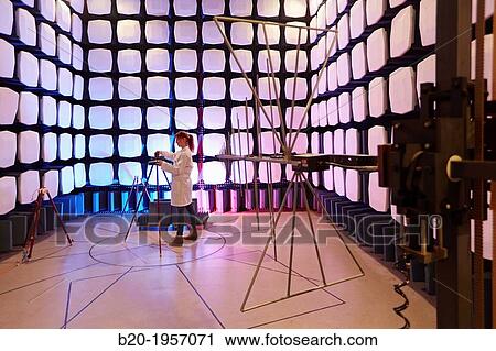 Anechoic chamber. EMC & Telecom Lab. Certification of Low Voltage Electrical & Electronic Products. Technological Services to Industry. Tecnalia Research & innovation, Bizkaia, Basque Country, Spain. View Large Photo Image Stock Image - Anechoic chamber. EMC & Telecom Lab. Certification of Low Voltage Electrical & Electronic Products. Technological Services to Industry. Tecnalia Research & innovation, Bizkaia, Basque Country, Spain.. Fotosearch