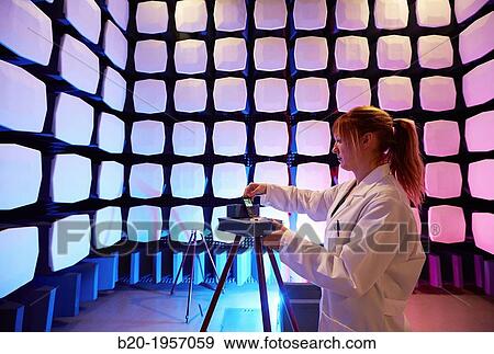 Anechoic chamber. EMC & Telecom Lab. Certification of Low Voltage Electrical & Electronic Products. Technological Services to Industry. Tecnalia Research & innovation, Bizkaia, Basque Country, Spain. View Large Photo Image Stock Photo - Anechoic chamber. EMC & Telecom Lab. Certification of Low Voltage Electrical & Electronic Products. Technological Services to Industry. Tecnalia Research & innovation, Bizkaia, Basque Country, Spain.. Fotosearch