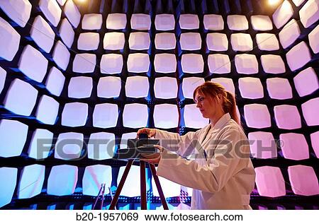 Anechoic chamber. EMC & Telecom Lab. Certification of Low Voltage Electrical & Electronic Products. Technological Services to Industry. Tecnalia Research & innovation, Bizkaia, Basque Country, Spain. View Large Photo Image Stock Photo - Anechoic chamber. EMC & Telecom Lab. Certification of Low Voltage Electrical & Electronic Products. Technological Services to Industry. Tecnalia Research & innovation, Bizkaia, Basque Country, Spain.. Fotosearch