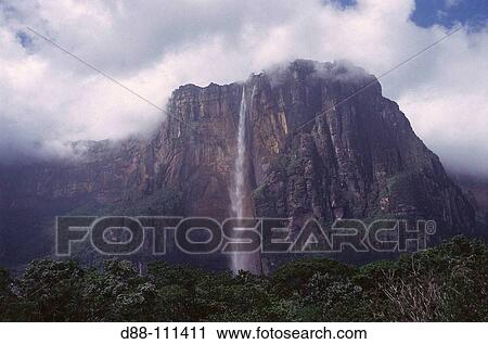 Angel Falls (aka Salto? ngel), Auyantepui, Canaima National Park. Venezuela View Large Photo Image Stock Image - Angel Falls (aka Salto? ngel), Auyantepui, Canaima National Park. Venezuela. Fotosearch