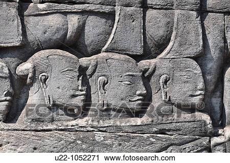 Angkor (Cambodia): bas-relief at the Bayon View Large Photo Image Stock Image - Angkor (Cambodia): bas-relief at the Bayon. Fotosearch