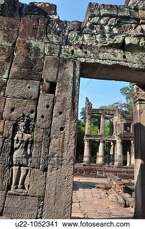 Angkor (Cambodia): carved wall at the Preah Khan View Large Photo Image Stock Image - Angkor (Cambodia): carved wall at the Preah Khan. Fotosearch
