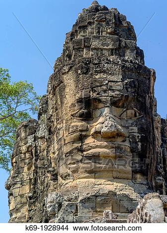 Angkor Thom, located in present day Cambodia, was the last and most enduring capital city of the Khmer empire. View Large Photo Image Picture - Angkor Thom, located in present day Cambodia, was the last and most enduring capital city of the Khmer empire.. Fotosearch