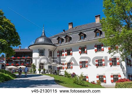 Ansitz Felsenheim, apartments, Mosle, Lermoos, Tyrol, Austrian Alps, Austria. View Large Photo Image Stock Photography - Ansitz Felsenheim, apartments, Mosle, Lermoos, Tyrol, Austrian Alps, Austria.. Fotosearch
