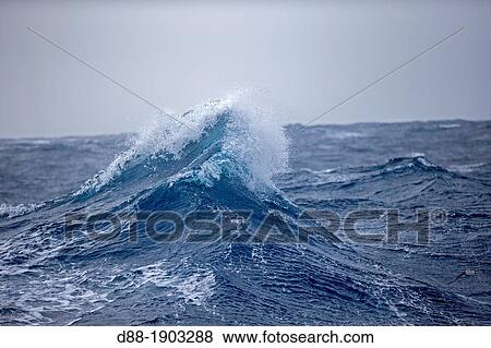 Stock Photo - Antarctic, Ocean between Falklands Islands and South Georgia, South Georgia, Waves. Fotosearch