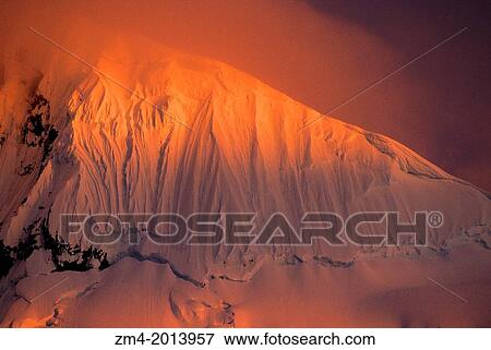 ANTARCTIC PENINSULA AREA, MIDNIGHT SUNLIGHT ON MOUNTAIN. View Large Photo Image Stock Photo - ANTARCTIC PENINSULA AREA, MIDNIGHT SUNLIGHT ON MOUNTAIN.. Fotosearch
