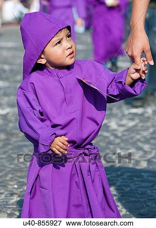 Antigua, Guatemala, Holy week childrens procession (MR) View Large Photo Image Stock Photo - Antigua, Guatemala, Holy week childrens procession (MR). Fotosearch