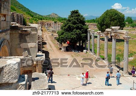 Stock Image - Antique city of Ephesus, Efes, Turkey, Western Asia.. Fotosearch