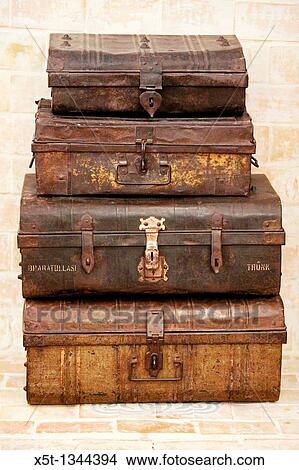 Antique travelling trunks View Large Photo Image Picture - Antique travelling trunks. Fotosearch