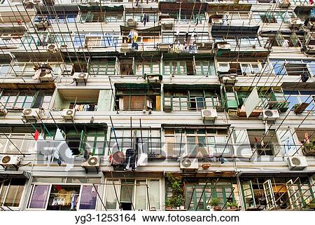 Apartment building, Shanghai, China View Large Photo Image Picture - Apartment building, Shanghai, China. Fotosearch