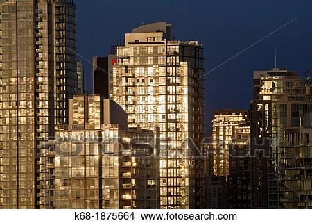 apartment buildings in downtown Vancouver, on the north shore of False Creek, Vancouver, BC, Canada View Large Photo Image Picture - apartment buildings in downtown Vancouver, on the north shore of False Creek, Vancouver, BC, Canada. Fotosearch
