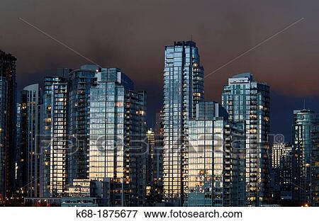 apartment buildings in downtown Vancouver, on the north shore of False Creek, Vancouver, BC, Canada View Large Photo Image Stock Photo - apartment buildings in downtown Vancouver, on the north shore of False Creek, Vancouver, BC, Canada. Fotosearch