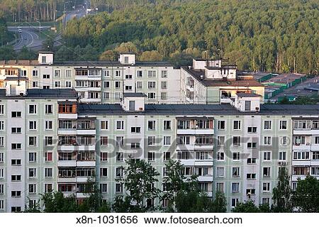 Stock Photograph - Apartment buildings, Moscow, Russia. Fotosearch