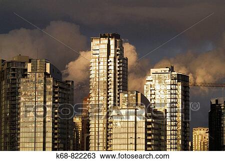 apartment buildings, north shore of False Creek, Vancouver, BC, Canada View Large Photo Image Stock Image - apartment buildings, north shore of False Creek, Vancouver, BC, Canada. Fotosearch