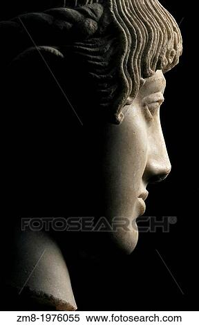 Stock Photography - APOLLO, as the blond youth, found on the Acropolis ca. 480 B. C. Marble, Attic workshop, most likely made by the teacher of Pheidias. Acropolis Museum Athens. Fotosearch