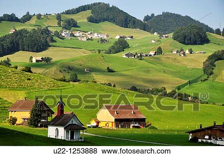 Appenzell (Switzerland): view of the hills View Large Photo Image Stock Photo - Appenzell (Switzerland): view of the hills. Fotosearch