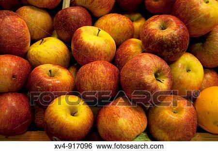 Apples in market View Large Photo Image Stock Photograph - Apples in market. Fotosearch