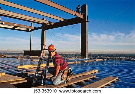 Apprentice ironworker (female). Sacramento, California. USA. View Large Photo Image Stock Image - Apprentice ironworker (female). Sacramento, California. USA.. Fotosearch