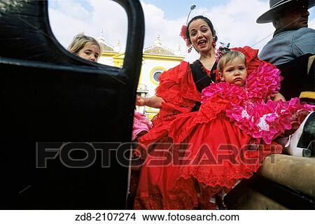 Picture - april feria in sevilla. spain.. Fotosearch