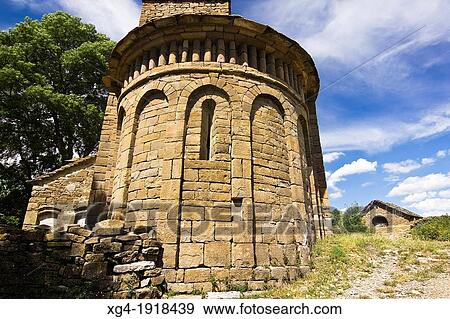 Apse of the church Mozarabic - Romanesque Santa Eulalia de Sus? n - Biescas - Serrablo - Alto Gallego - Huesca Province - Aragon - Aragon Pyrenees - Spain - Europe View Large Photo Image Stock Photo - Apse of the church Mozarabic - Romanesque Santa Eulalia de Sus? n - Biescas - Serrablo - Alto Gallego - Huesca Province - Aragon - Aragon Pyrenees - Spain - Europe. Fotosearch