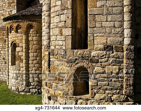 Picture - Apses, Romanesque church of Sant Climent, Ta? ll. Lleida province, Catalonia, Spain. Fotosearch