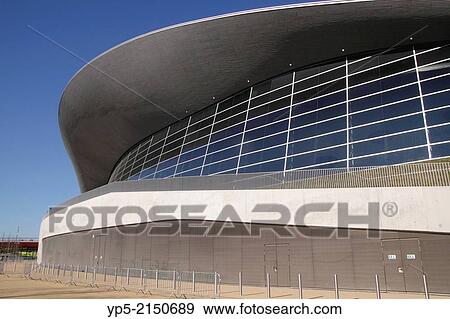 Aquatics Centre at the Olympic Park Stratford London. View Large Photo Image Stock Photo - Aquatics Centre at the Olympic Park Stratford London.. Fotosearch