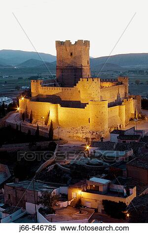 Arabic period castle, XIIth century. Villena. Alicante province. Comunitat Valenciana. Spain. View Large Photo Image Stock Photography - Arabic period castle, XIIth century. Villena. Alicante province. Comunitat Valenciana. Spain.. Fotosearch