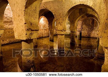 Arabic water cistern in the Palacio de las Veletas, in the CBceres City declared World Heritage by UNESCO Extremadura Spain View Large Photo Image Stock Image - Arabic water cistern in the Palacio de las Veletas, in the CBceres City declared World Heritage by UNESCO Extremadura Spain. Fotosearch