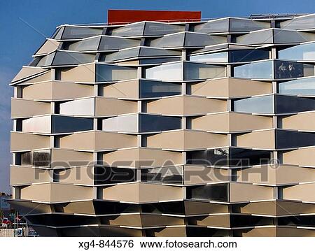 Stock Photograph - Aragon Pavilion designed by architects Olano and Mendo, Expo Zaragoza 2008. Zaragoza, Aragon, Spain. Fotosearch