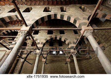 Arcade in the Mosque of Sultan al-Nasir Muhammad at the Citadel in Cairo, Egypt View Large Photo Image Stock Photography - Arcade in the Mosque of Sultan al-Nasir Muhammad at the Citadel in Cairo, Egypt. Fotosearch