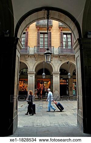 arcades, Colon Street, Pla? a Reial, Gothic Quarter, Barcelona, Catalonia, Spain View Large Photo Image Picture - arcades, Colon Street, Pla? a Reial, Gothic Quarter, Barcelona, Catalonia, Spain. Fotosearch