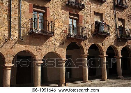 Arcades on the Plaza Mayor (16th century), Sig? enza, Guadalajara province, Castilla-La Mancha, Spain View Large Photo Image Stock Photography - Arcades on the Plaza Mayor (16th century), Sig? enza, Guadalajara province, Castilla-La Mancha, Spain. Fotosearch
