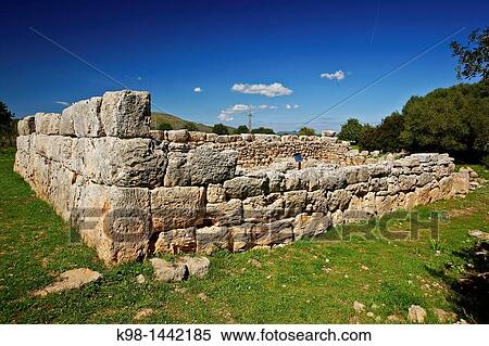 Archaeological rectangular enclosure of s? Hospitalet Vell 1000-900 BC Balearic Islands Mallorca Spain View Large Photo Image Stock Photography - Archaeological rectangular enclosure of s? Hospitalet Vell 1000-900 BC Balearic Islands Mallorca Spain. Fotosearch