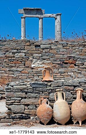archaeological remains, Delos Island, Greece View Large Photo Image Stock Image - archaeological remains, Delos Island, Greece. Fotosearch