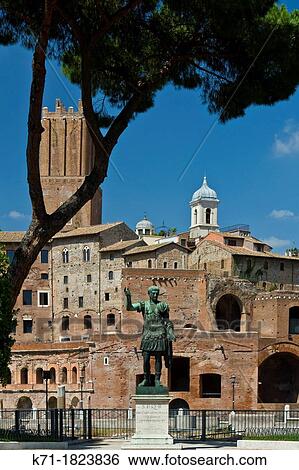Stock Photograph - Archaeological restoration of the Roman Forum in Rome, Italy. Fotosearch