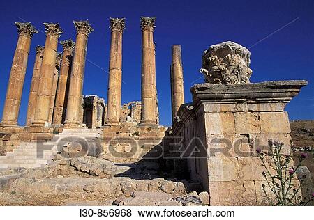 Stock Photo - Archaeological site of Jerash, Jordan. Fotosearch