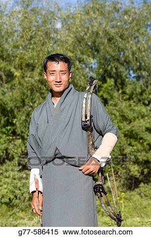 Archer. Paro, Bhutan View Large Photo Image Stock Photography - Archer. Paro, Bhutan. Fotosearch